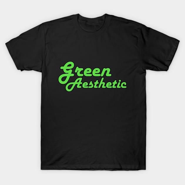 Green Aesthetic T-Shirt by FreckleFaceDoodles